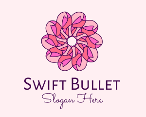 Pink Flower Pattern logo design