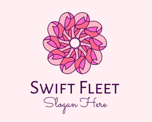 Pink Flower Pattern logo design