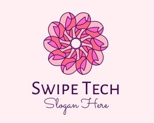 Pink Flower Pattern logo design