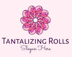 Pink Flower Pattern logo design