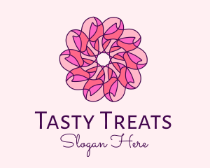 Pink Flower Pattern logo design