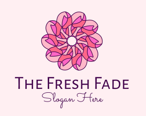 Pink Flower Pattern logo design