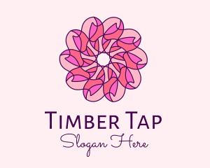 Pink Flower Pattern logo design