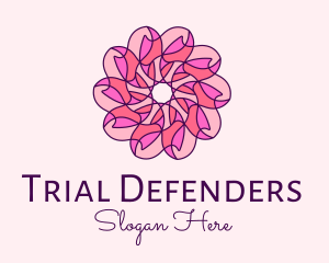 Pink Flower Pattern logo design