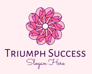 Pink Flower Pattern logo design