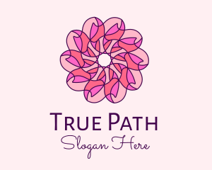 Pink Flower Pattern logo design