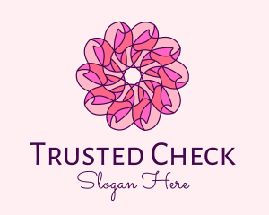 Pink Flower Pattern logo design