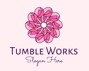 Pink Flower Pattern logo design