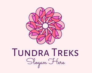 Pink Flower Pattern logo design