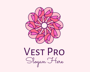 Pink Flower Pattern logo design