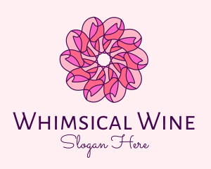 Pink Flower Pattern logo design