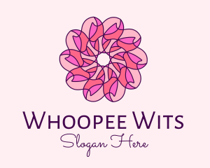 Pink Flower Pattern logo design