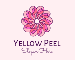 Pink Flower Pattern logo design