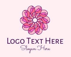 Pattern - Pink Flower Pattern logo design