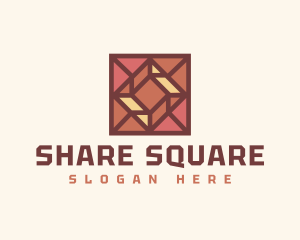 Square Pattern Wood Tile logo design