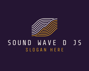 Wave Lines Software Tech logo design