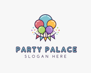 Party Balloon Confetti logo design