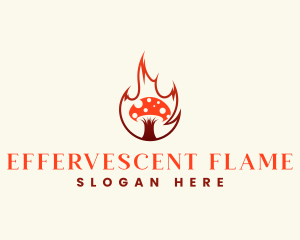 Flaming Mushroom Diner logo design