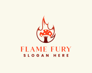 Flaming Mushroom Diner logo design