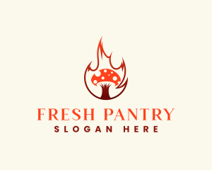 Flaming Mushroom Diner logo design