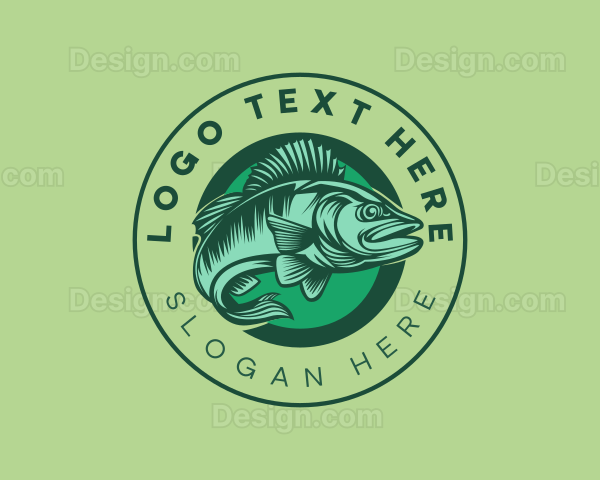 Seafood Swimming Fish Logo