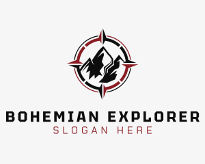 Mountain Compass Exploration logo design