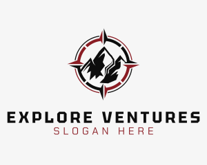 Mountain Compass Exploration logo design