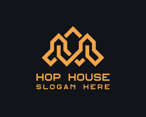 Modern House Roofing logo design