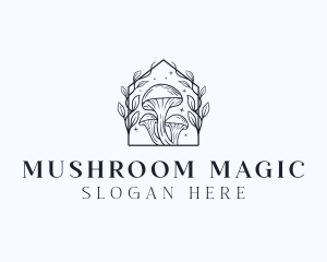 Psychedelic Herbal Mushroom logo design