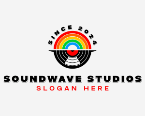 Vinyl Disk Recording logo design