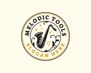 Saxophone Music Instrument logo