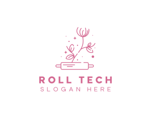 Rolling Pin Flower Bakery logo design