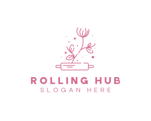 Rolling Pin Flower Bakery logo design