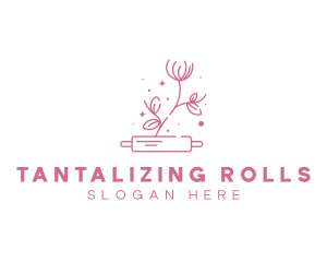 Rolling Pin Flower Bakery logo design