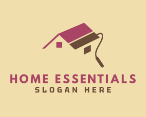 Paint Roller Home Renovation logo design