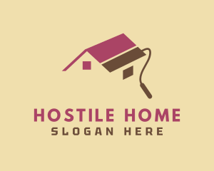 Paint Roller Home Renovation logo design