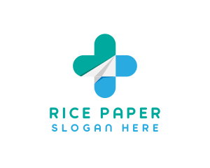 Medicine Paper Airplane logo design