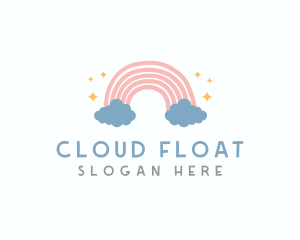 Cute Rainbow Cloud logo design