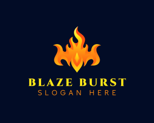 Fire Blaze Crown logo design