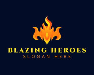 Fire Blaze Crown logo design