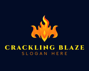 Fire Blaze Crown logo design