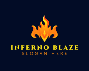 Fire Blaze Crown logo design