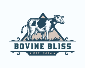 Cow Cattle Farm logo design