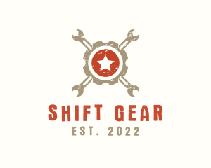 Star Industrial Gear Wrench logo design