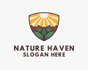 Sunrise Shield Nature logo design