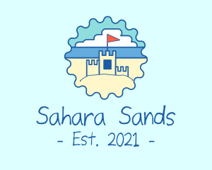 Beach Sand Castle logo design