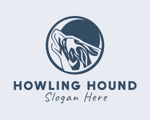 Wild Howling Wolf  logo