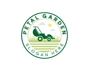 Lawn Mower Landscaping logo design