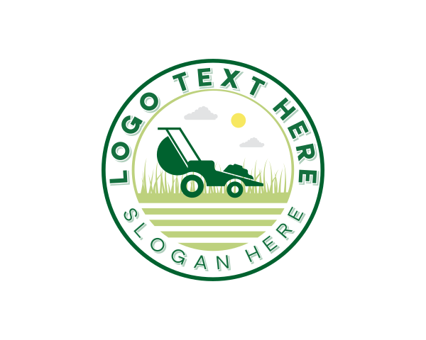 Grass Cutting logo example 2