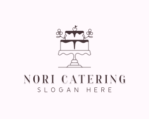 Floral Cake Baking logo design